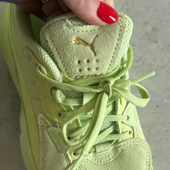 Puma Light Green Mesh Platform Sneakers - Picture 4 of 4
